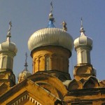 Покраска куполов храма с. Коробениково